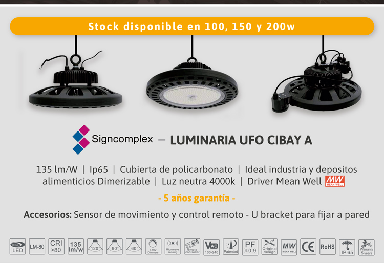 Luminaria UFO Cibay A Signcomplex